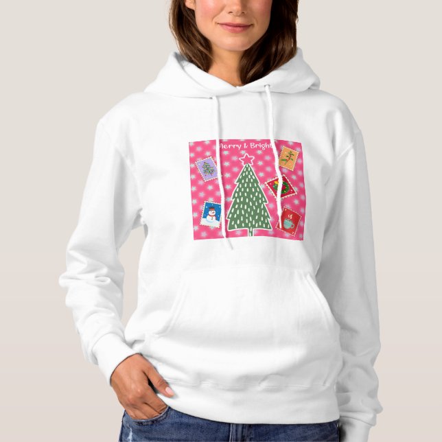 Moletom Merry and Bright Christmas Hoodie (Frente)