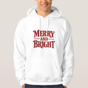 Moletom Merry And Bright Flat Men White Hoodie