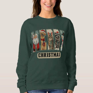 Moletom MERRY Character Collage Christmas Shirt Gift