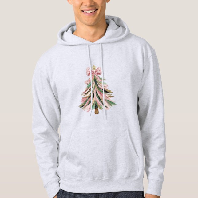 Moletom Merry Christmas Brushstroke Tree Hoodie (Frente)