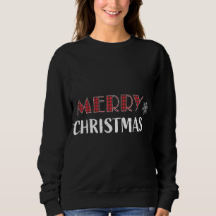Moletom Merry Christmas Buffalo - Xadrez Holiday - Letra