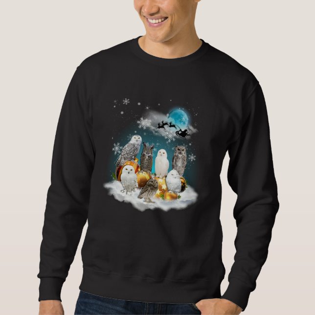 Moletom Merry Christmas Cute Owl Costume For Owl (Frente)