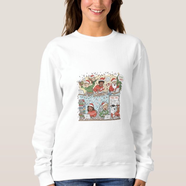 Moletom Merry Christmas Festive Gathering Sweatshirt - Div (Frente)