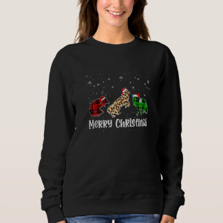 Moletom Merry Christmas Fox Animals Leopard Buffalo Plaid