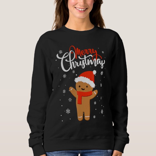 Moletom Merry Christmas Gingerbread Xmas Christmas Cookie  (Frente)