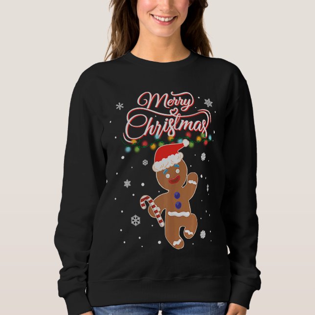 Moletom Merry Christmas Gingerbread Xmas Christmas Cookie  (Frente)