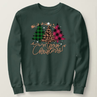 Moletom Merry Christmas Handwriting Christmas Trees