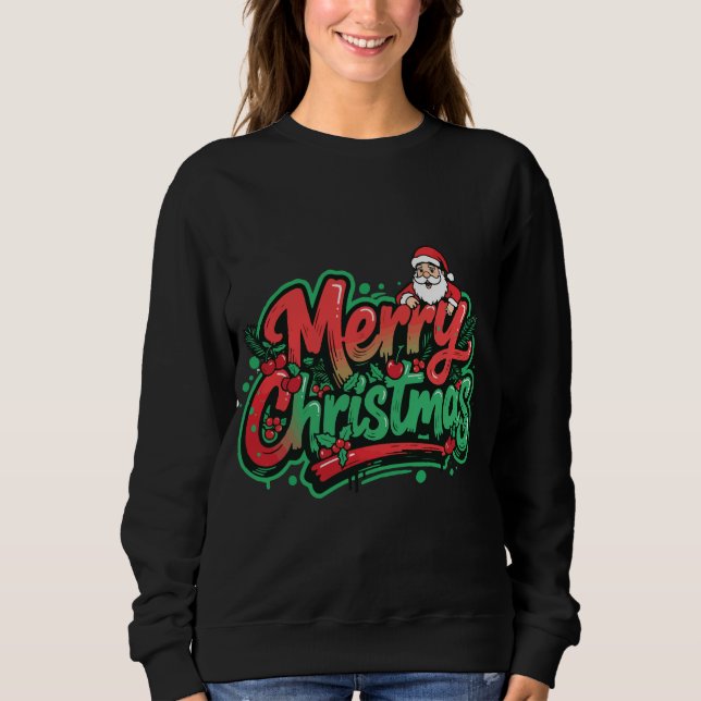Moletom Merry Christmas Holiday Design (Frente)