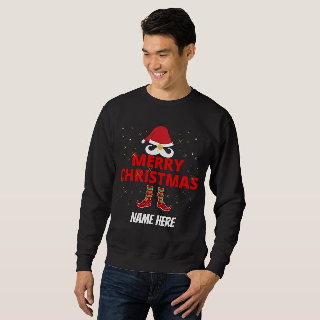 MOLETOM MERRY CHRISTMAS PERSONALIZADO (Frente Completa)