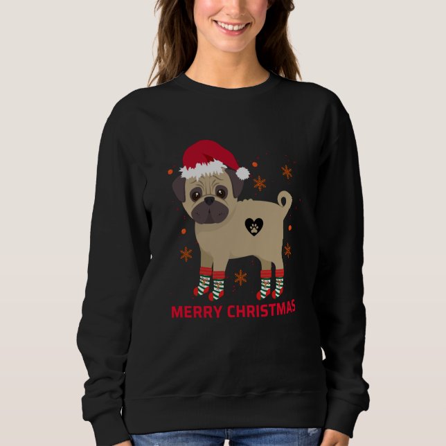 Moletom Merry Christmas PUG (Frente)