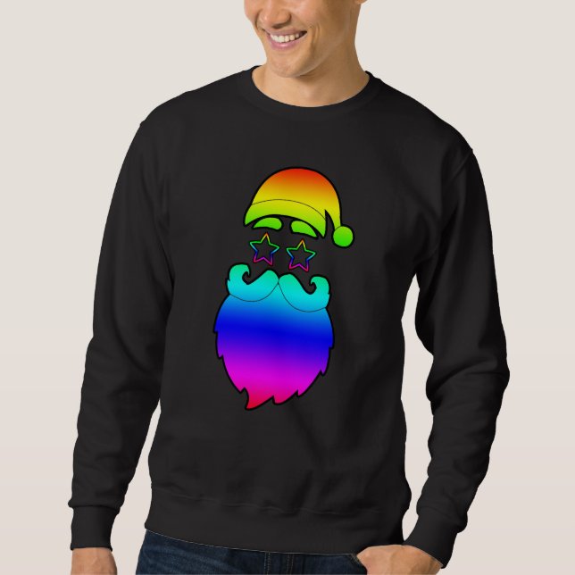 Moletom Merry Christmas Santa Rainbow (Frente)