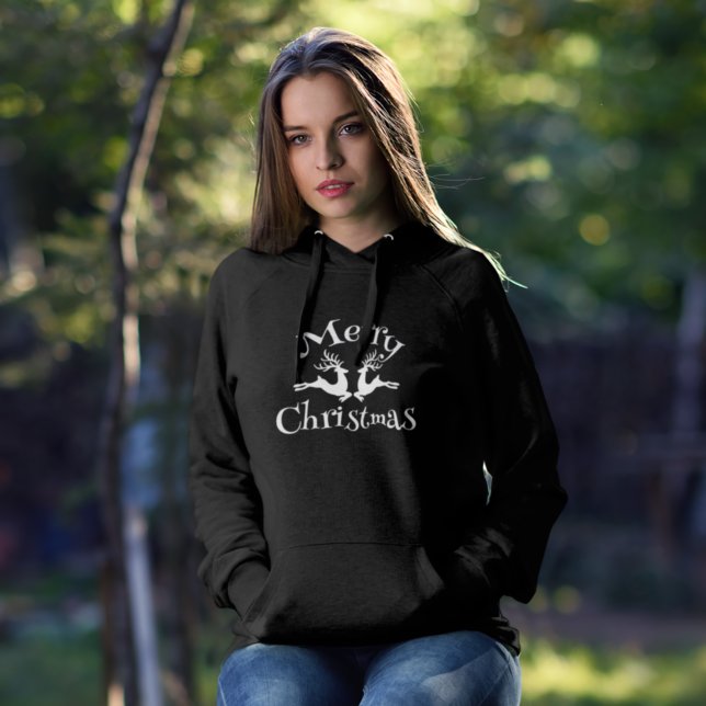 Moletom Merry Christmas White Reindeer (Criador carregado)