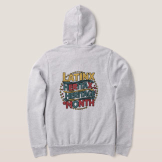 Moletom Mês da Herança Latinx Tipografia Retro Colorida Ho