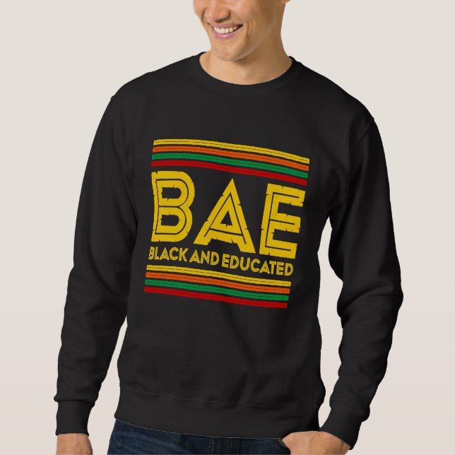Moletom Mês da História Negra  BAE Negro E Educado (Frente)