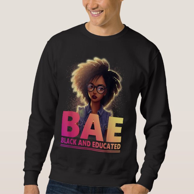 Moletom Mês de História do Negro Educado e Negro Básico (Frente)