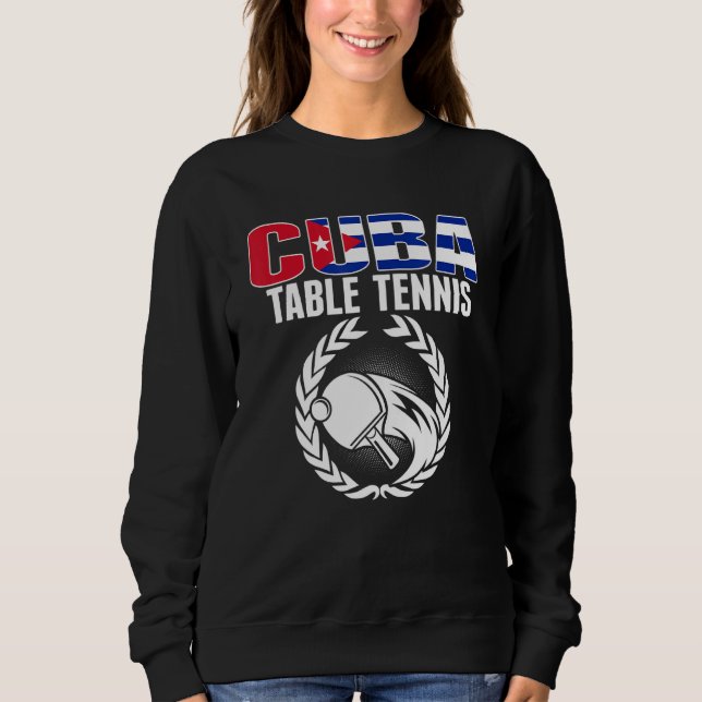 Moletom Mesa de Tênis de Cuba     Adepto de Ping Pong Cuba (Frente)