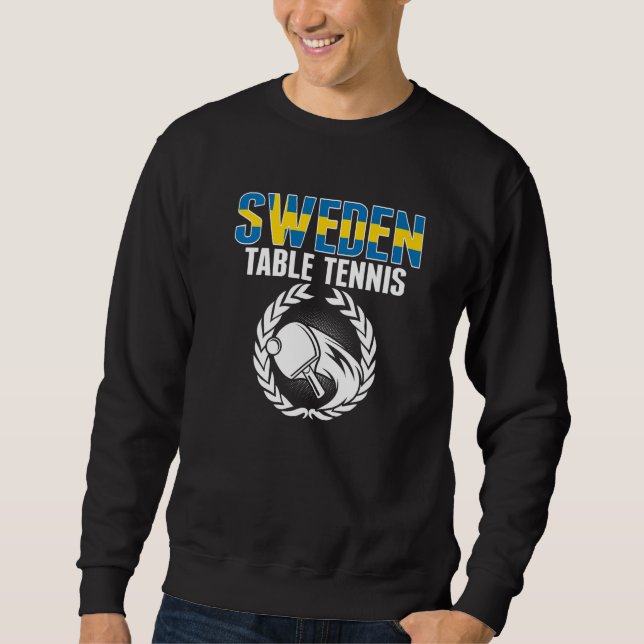 Moletom Mesa Tênis Sueco  Equipe Sueca de Ping Pong de Sup (Frente)