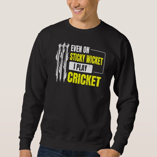 Moletom Mesmo Em Um Wicket Viciado Eu Jogo Cricket Para Um (Frente)