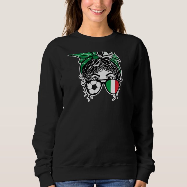 Moletom Messn Bun Hair - Garota italiana de futebol, Jerse (Frente)