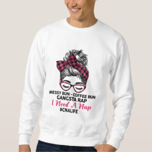 Moletom Messy Bun Coffee Run Gangsta Rap Preciso De Um Nap