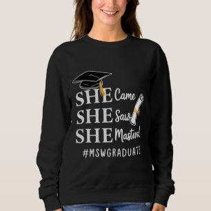 Moletom Mestrado MSW Mestre em Trabalho Social Graduado