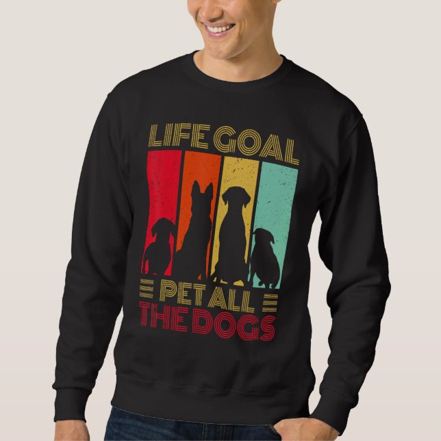 Moletom Meta da Vida Acariciar Todos os Cães  Cachorro (Frente)