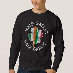 Moletom Metade Gaélico Metade Alho Irlandês Italiano Dia d