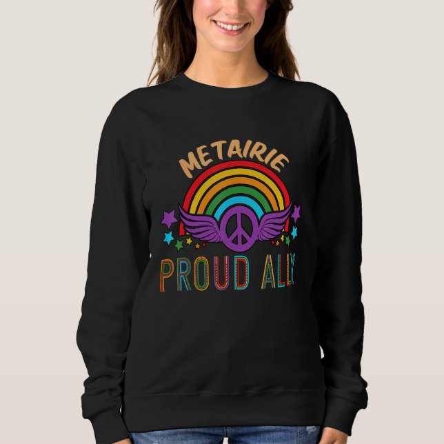 Moletom Metairie Proud Ally LGBTQ Louisiana Pride LA Sayin (Frente)