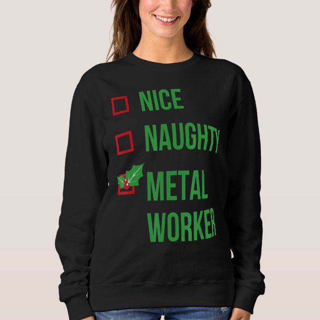 Moletom Metal Worker Funny Pajama Christmas (Frente)