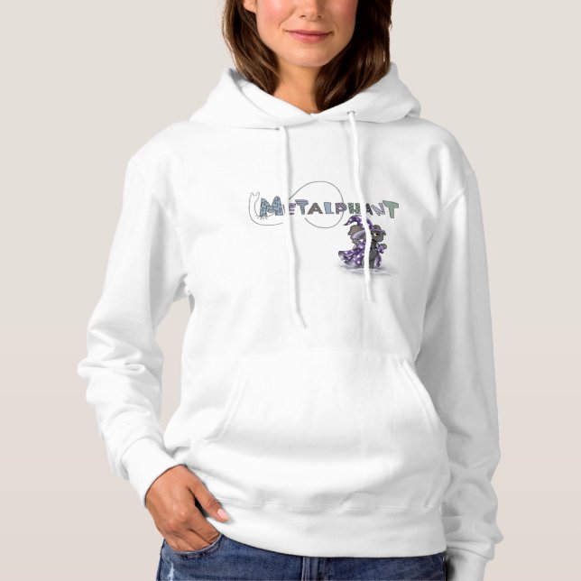 Moletom Metalfant Wilbur em Hoodie, de inverno, de uso fem (Frente)