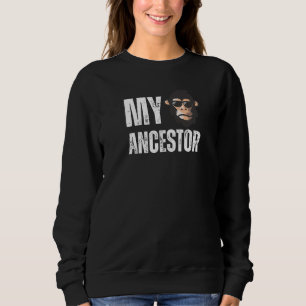 Moletom Meu Ancestral Macaco Engraçado Chimpanzé Autêntico