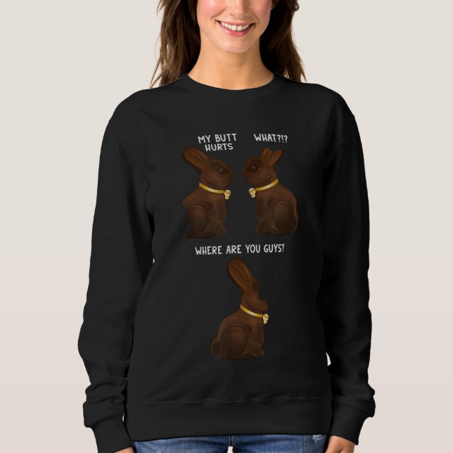Moletom Meu Bumbum Machuca Páscoa Engraçada Chocolate Cony (Frente)