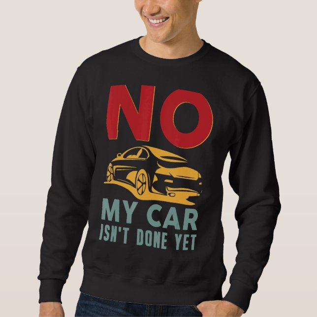 Moletom Meu carro ainda não está pronto. Automático mecâni (Frente)