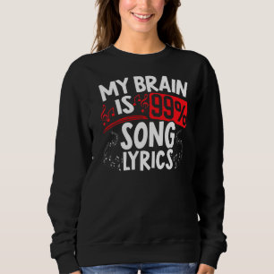 Moletom Meu Cérebro É 99 Música Música Música Líricas Musi