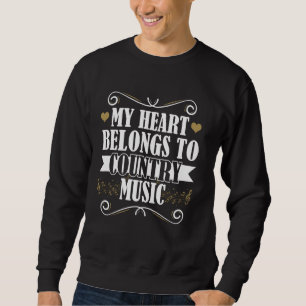 Moletom Meu Coração Pertence a Country Music Country Weste