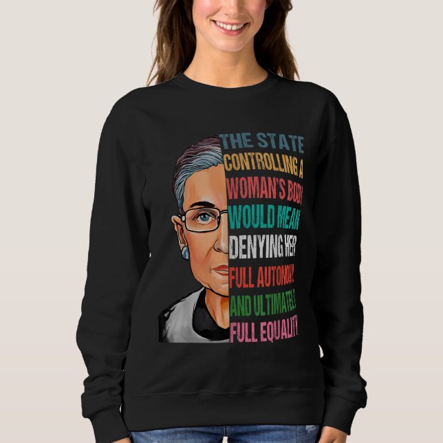 Moletom Meu Corpo Minha Escolha Ruth Bader Ginsburg Pro Ch (Frente)