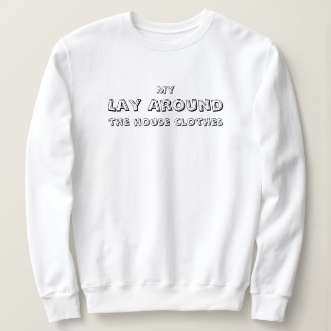 Moletom Meu dedo em volta das roupas da casa, engraçado, s (Frente do Design)