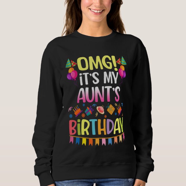 Moletom Meu Deus, é o aniversário da minha tia feliz comig (Frente)