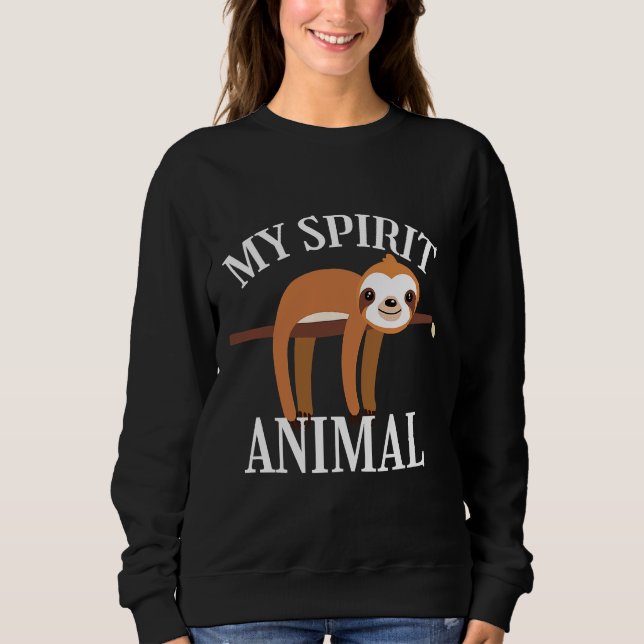 Moletom Meu Espírito Animal Engraçado Slony Lazy (Frente)