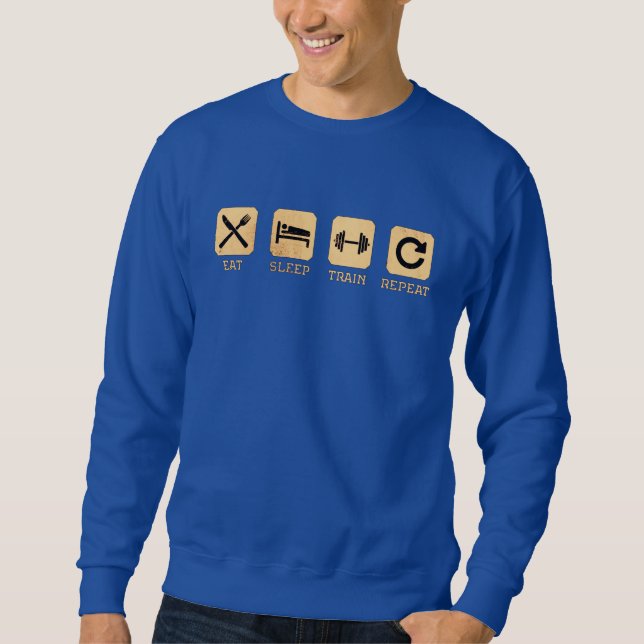 Moletom Meu Estilo de Vida Comeu Sleep Train Repete Sweats (Frente)
