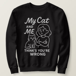 Moletom Meu Gato E Eu Achamos Que Você Está Errado - Amor