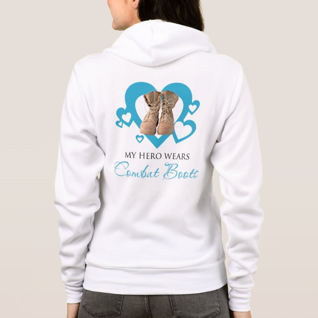 Moletom Meu herói veste botas de combate (Verso)