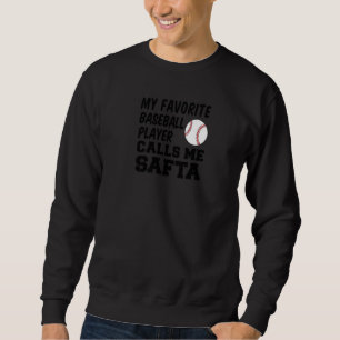 Moletom Meu jogador de beisebol favorito me chama de Safta