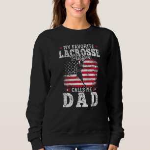 Moletom Meu jogador de lacrosse favorito me chama de pai P