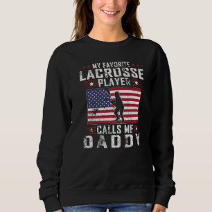 Moletom Meu Jogador de Lacrosse Favorito Me Chama de Papai