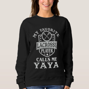 Moletom Meu jogador de lacrosse favorito me chama de roupa