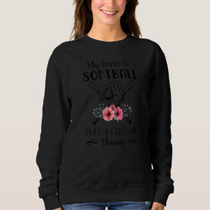 Moletom Meu Jogador de Softball Favorito Me Chama De Avó M