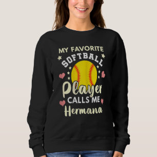 Moletom Meu Jogador De Softball Favorito Me Chama De Bola