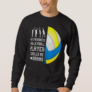 Moletom Meu Jogador De Voleibol Favorito Me Chama De Grama