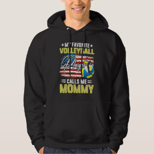 Moletom Meu Jogador De Voleibol Favorito Me Chama De Mamãe